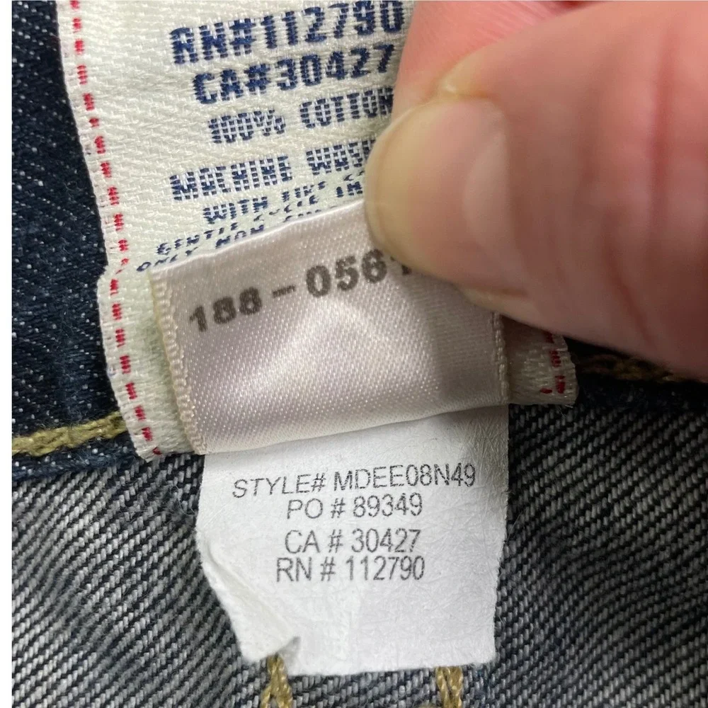 True Religion Slim Section Jeans Mens 36 Blue Dark Wash Straight Made‎ in USA